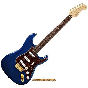Fender Deluxe Players Strat RW Saphire BLue Transp.
