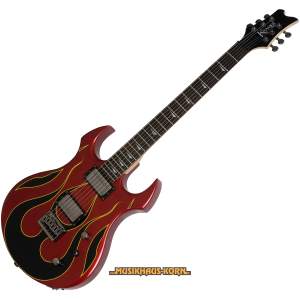 Kramer Pariah Guitar Candy Red w Black Flames