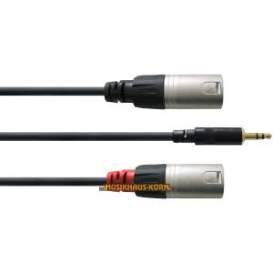Cordial Klinke 3,5mm stereo / 2 x XLR male CFY 3 WMM-LONG