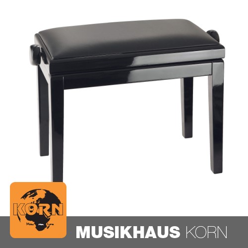 König & Meyer K&M 13990 Klavierbank schwarz poliert Sitz Kunstleder