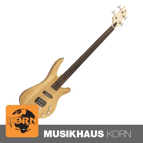 STAGG Fusion-Bass SBF-40 NAT FL Fretless E-Bassgitarre