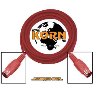 KORN Kabel MIDI Kabel Economy 0,75m rot