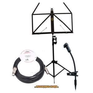 Sennheiser E 908 B Bundle inkl. Notenständer + 5m Kabel