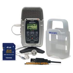 Zoom H2 | Silicon Jacket | 4 GB SD | Netzteil |  Set