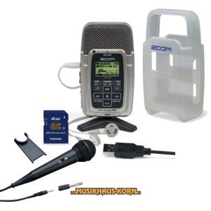 ZOOM H2 | Silicon Jacket | 4 GB SD | NT | Mikro | Set