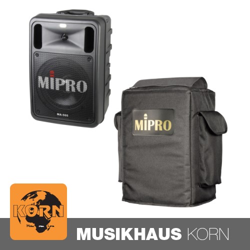 Mipro aktiv Lautsprecher MA 505 R2DPM3 + Schutzhülle Set